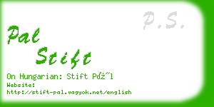 pal stift business card